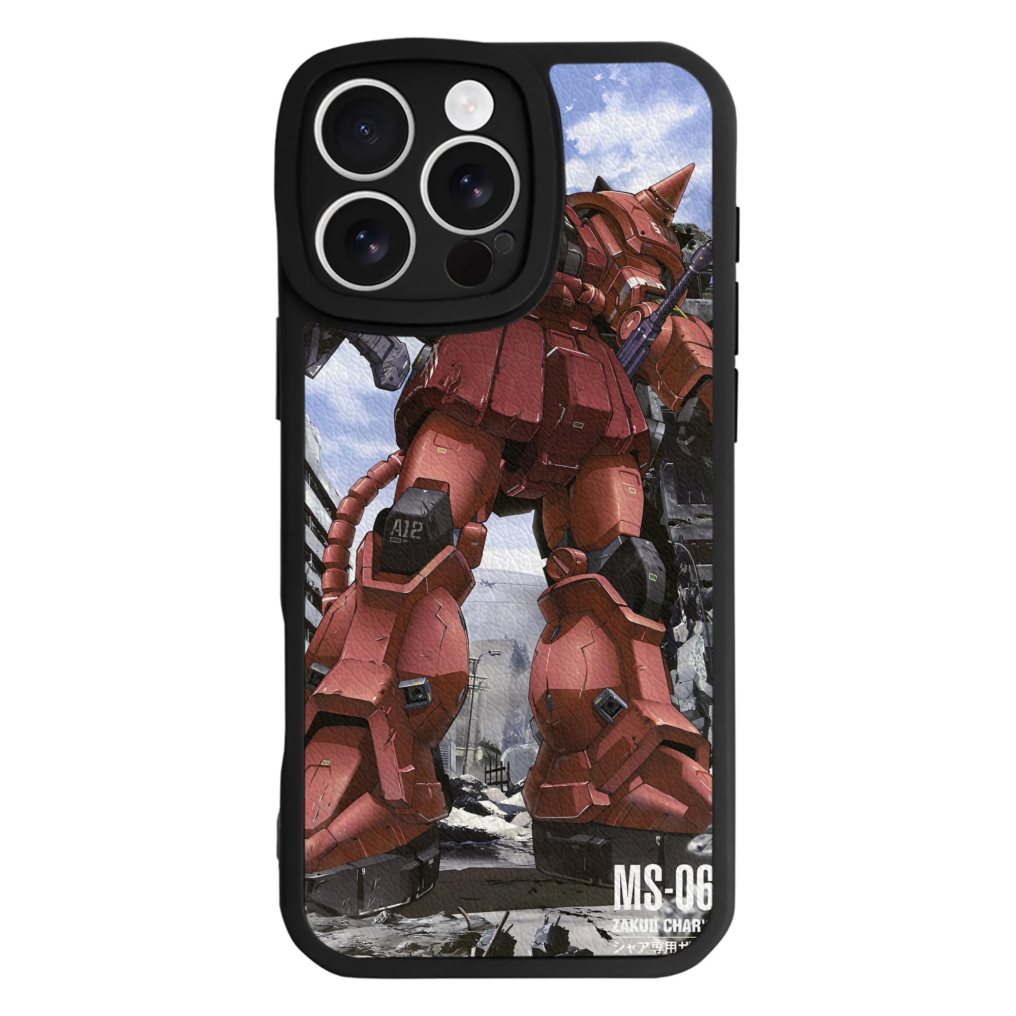 （画像用） 機動戦士ガンダム Mobile Suit Gundam 【iPhone 16シリーズ対応】シリコンスマホケース（レザー調） 材質：シリコン